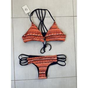 Khongboon Bikini L/M Swimsuit Two Piece Strappy Swimwear Beach Summer